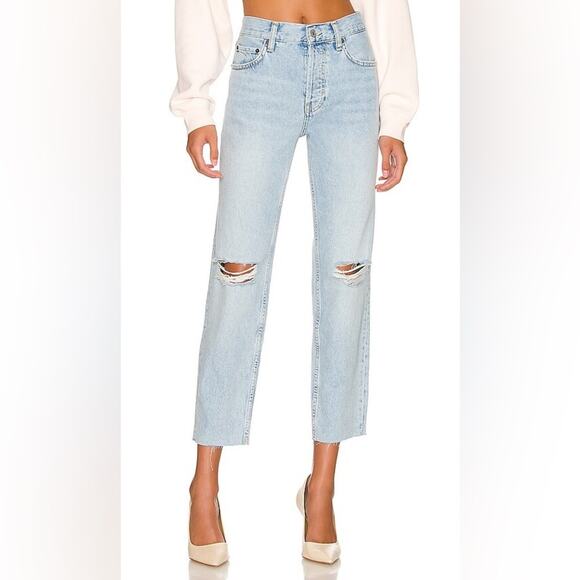 Rails Women's The Atwater Slouchy Straight Button Fly Destroyed Jean -  Size: 26 - Picture 1 of 15